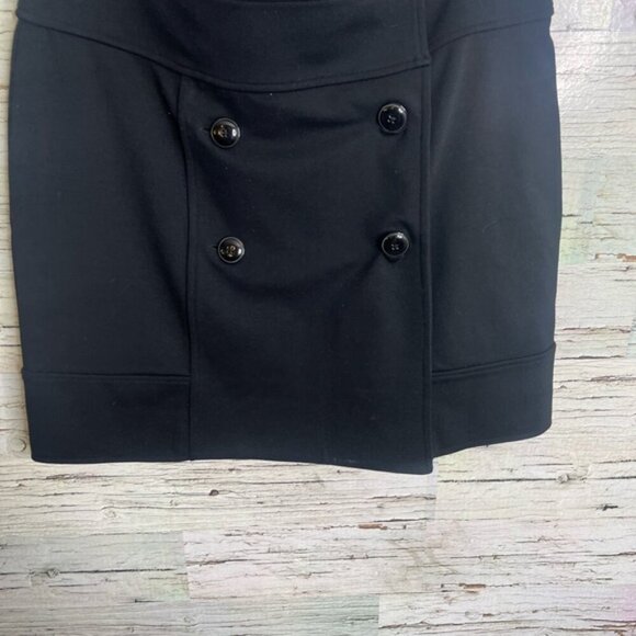 Banana Republic. Double breasted wrap skirt black size 10 - Picture 2 of 6